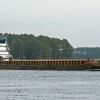 Sequence through a tight turn on the Pocomoke River. Watch the background in relation to the tug.